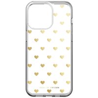 iDeal of Sweden Clear Case iPhone 15 Pro Max - Golden Hearts