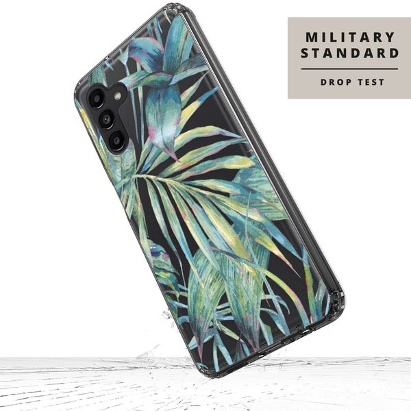 Selencia Zarya Fashion Extra Beschermende Backcover Samsung Galaxy A13 (4G) - Green Jungle Leaves