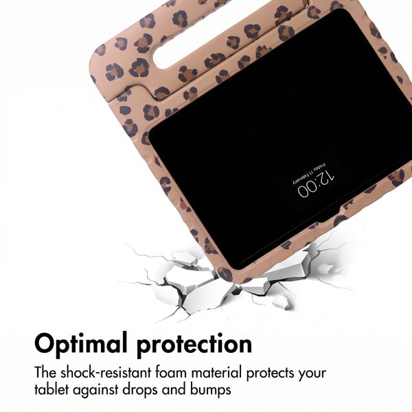 imoshion Kidsproof Design Back Cover with Handle Apple iPad 11 (2025) 11 inch A16 / iPad 10 (2022) 10.9 inch - Leopard Print
