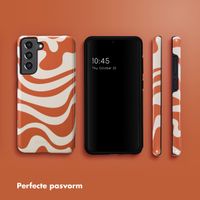 Selencia Vivid Tough Backcover Samsung Galaxy S21 FE - Dream Swirl Orange