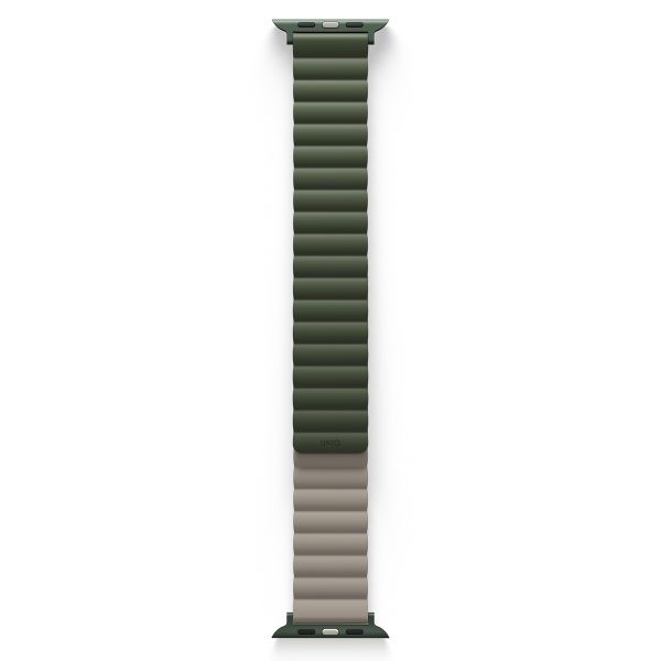 Uniq Revix dubbelzijdig bandje Apple Watch Series 1 t/m 11 / SE / Ultra (44/45/46/49 mm) - Pine (Green/Taupe)