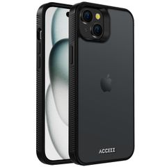 Accezz Rugged Frosted Backcover Apple iPhone 15 Plus - Zwart