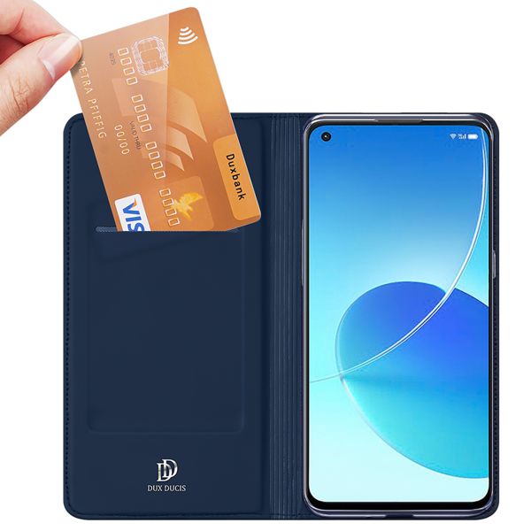 Dux Ducis Slim Softcase Bookcase Oppo Reno 6 5G - Donkerblauw