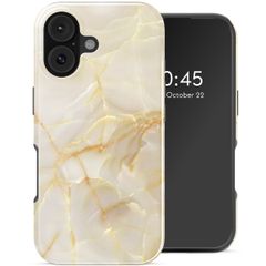 Selencia Vivid Backcover met MagSafe Apple iPhone 17 - Golden Beige Marble