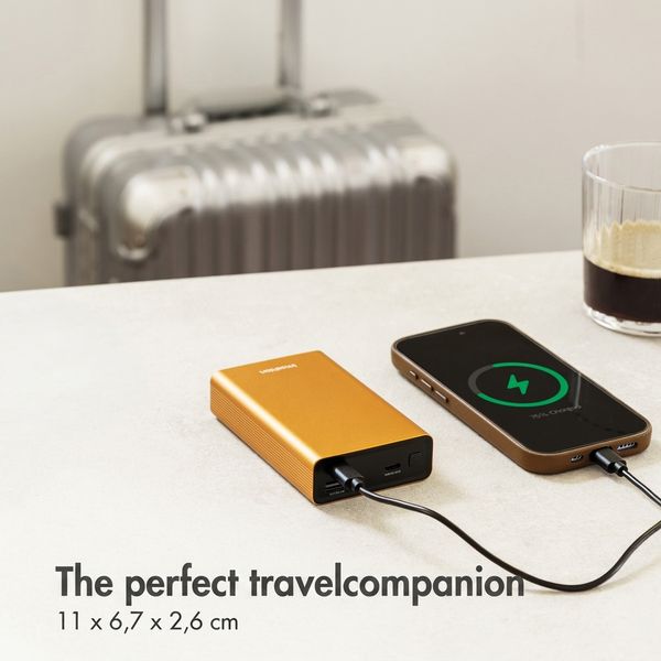 imoshion Ultra Series Aluminium Powerbank 20,000 mAh - Quick Charge and Power Delivery - Gold