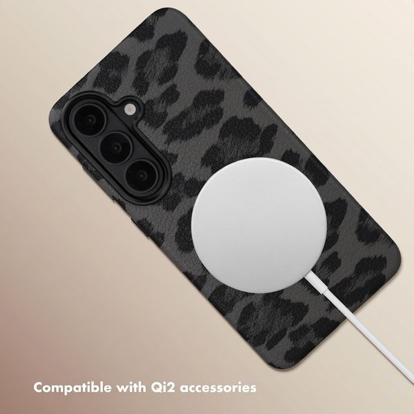 Selencia Sabi Back Cover Panther Print with MagSafe Samsung Galaxy S26 - Midnight Black