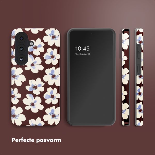 Selencia Vivid Backcover met MagSafe Samsung Galaxy S26 FE - Choco Flower Pop
