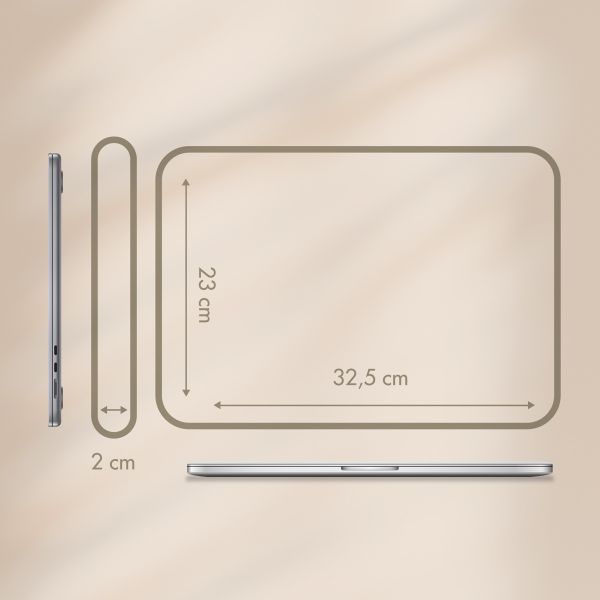 Selencia Corduroy Laptop hoes 13-14 inch - Laptopsleeve -Pistache Cream