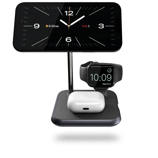 Zens 4-in-1 Magnetic + Watch Wireless Charger - Draadloze oplader voor iPhone, Apple Watch en AirPods