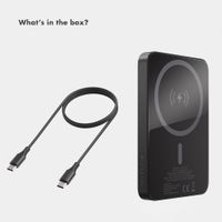 Selencia Vivid Powerbank 5,000 mAh - Wireless Powerbank - Compatible with MagSafe and Qi - Black / Choco Flower Pop