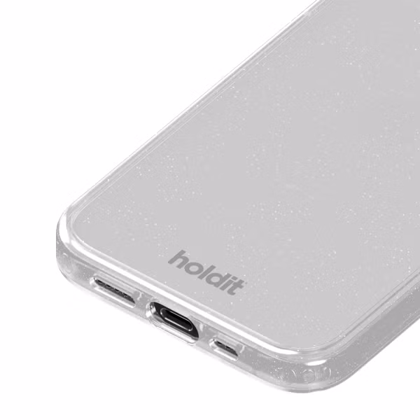 Holdit Glitter Case Apple iPhone 12 (Pro) - Wit