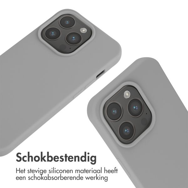 imoshion Siliconen hoesje met koord Apple iPhone 15 Pro - Lichtgrijs