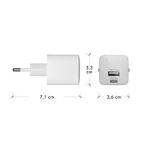 dbramante1928 re-charge | Wall Charger - USB-C 25 Watt + USB-A 18 Watt - Wit