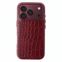 Selencia Croco Backcover met MagSafe Apple iPhone 18 Pro Max / 17 Pro Max - Burgundy