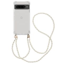 imoshion Backcover met koord + armband - Parels Google Pixel 7 Pro - Transparent