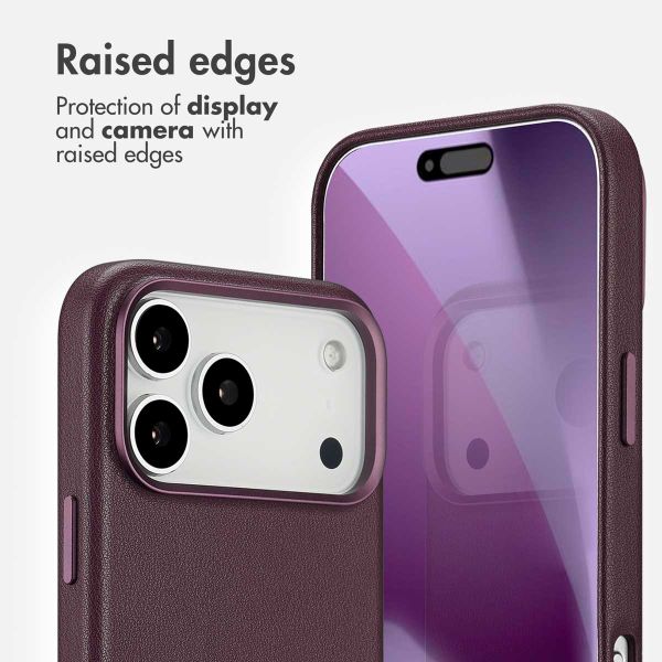 Accezz Leather Back Cover with MagSafe Apple iPhone 17 Pro Max - Heath Purple