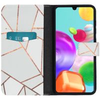 imoshion Design Softcase Bookcase Samsung Galaxy A41 - White Graphic