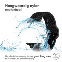 imoshion Elastisch nylonbandje Apple Watch Series 1 t/m 9 / SE (38/40/41 mm) | Series 10 / 11 (42 mm) - Zwart