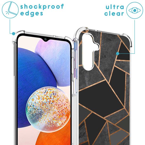 imoshion Design hoesje met koord Samsung Galaxy A14 (5G/4G) - Grafisch Koper - Zwart / Goud