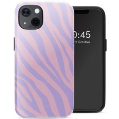 Selencia Vivid Tough Backcover met MagSafe iPhone 13 - Zebra Light Pink Lilac