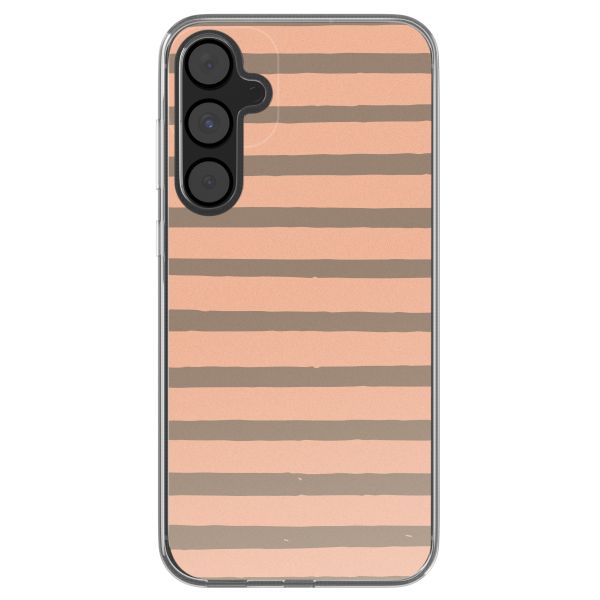 imoshion  Design hoesje Samsung Galaxy A55 - Striped Peach Reverse