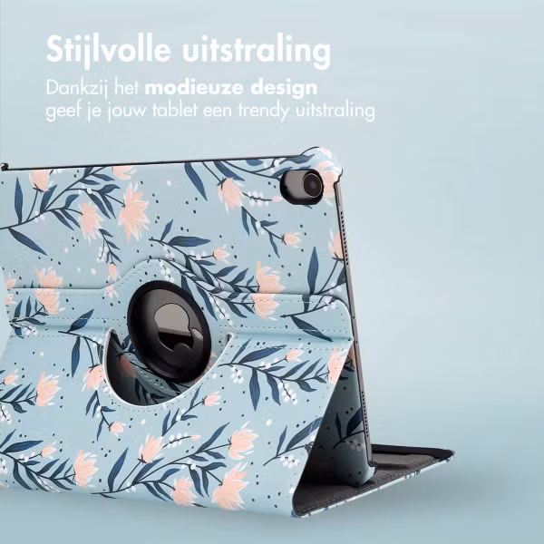 imoshion 360° Draaibare Design Bookcase Apple iPad Air 5 (2022) / Air 4 (2020) - Flowers