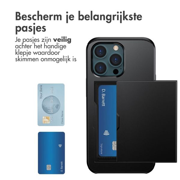 imoshion Backcover met pasjeshouder Apple iPhone 13 Pro Max - Zwart
