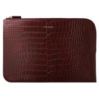 Selencia Croco laptop hoes 13 inch - Laptopsleeve - Burgundy