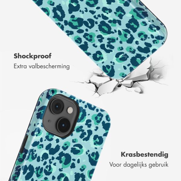 Selencia Vivid Tough Backcover met MagSafe iPhone 14 - Wild Spots Light Blue