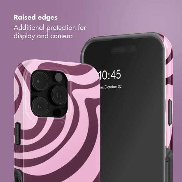 Selencia Vivid Back Cover with MagSafe Apple iPhone 16 Pro - Wavy Swirl Pink Plum
