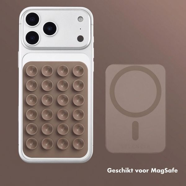 Selencia MagSafe zuignap telefoonhouder - Taupe