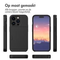 imoshion Backcover met pasjeshouder Apple iPhone 15 Pro - Zwart