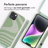 imoshion Siliconen design hoesje met koord Apple iPhone 14 - Retro Green