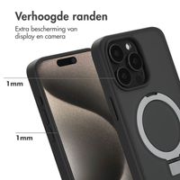 Accezz Ring Stand Backcover met MagSafe Apple iPhone 15 Pro Max - Zwart