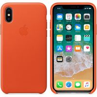 Apple Leather Backcover Apple iPhone X - Bright Orange