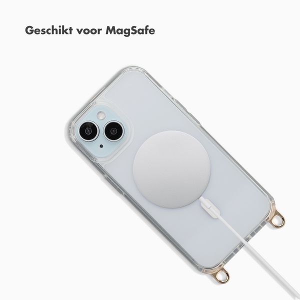 Selencia Rivièra MagSafe Backcover met afneembare haakjes Apple iPhone 15 - Transparant