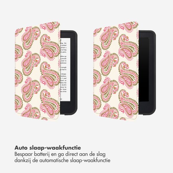 Selencia Vivid Bookcase Kobo Clara Colour / Clara BW - Paisley Blush
