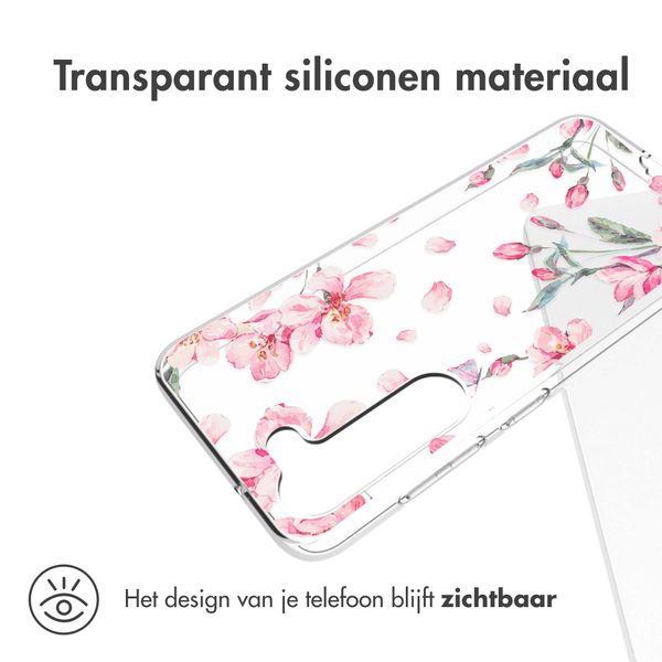 imoshion Design hoesje Samsung Galaxy S23 Plus - Bloem - Roze