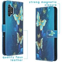 imoshion Design Softcase Bookcase Samsung Galaxy A32 (5G) - Blue Butterfly